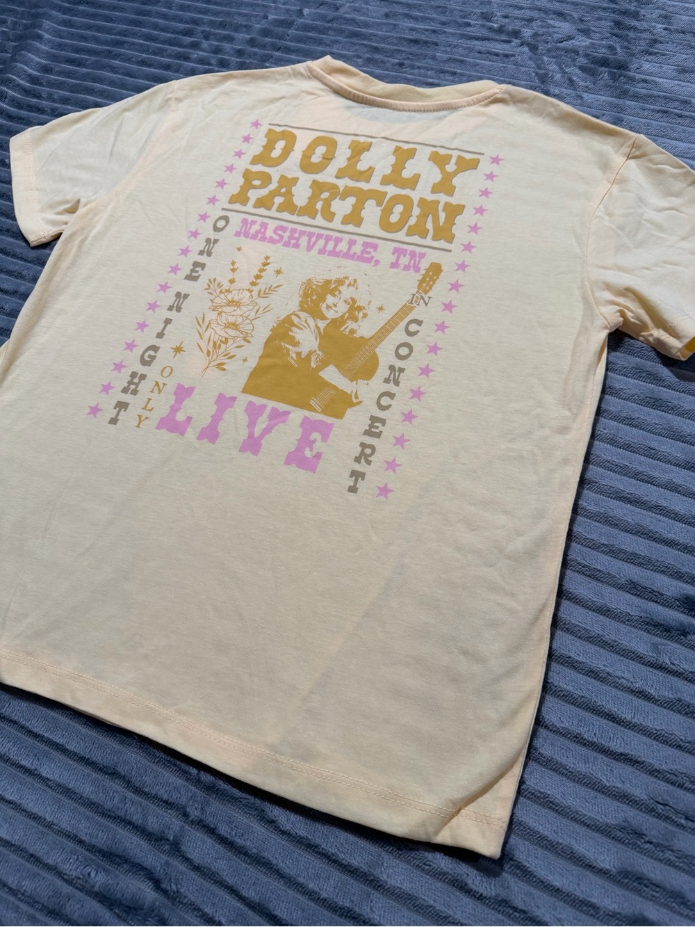 Dolly Parton Girls Large Graphic Tee Shirt Live Concert